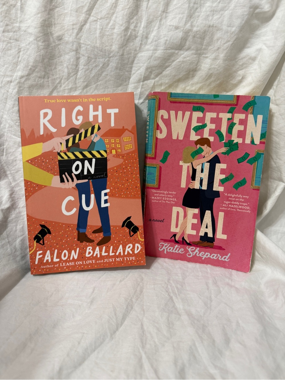Sweeten the Deal & Right on Cue Romance Paperback Book Bundle